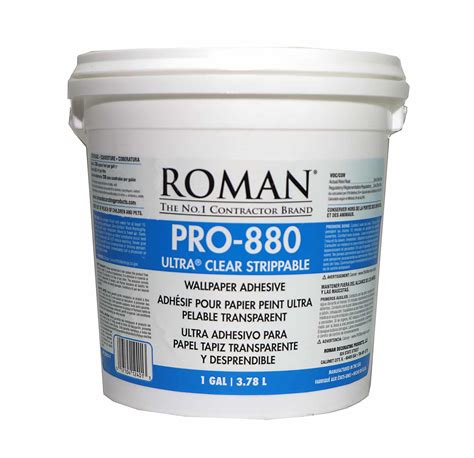 Roman 880 sherwin williams - Product Name PRO-880 Ultra® Clear Strippable Wallcovering Adhesive Other means of identification Recommended use of the chemical and restrictions on use Recommended use Adhesive – Construction, Wallcovering Restrictions on use Use only for intended applications. Details of the supplier of the safety data sheet Supplier Roman Products, LLC